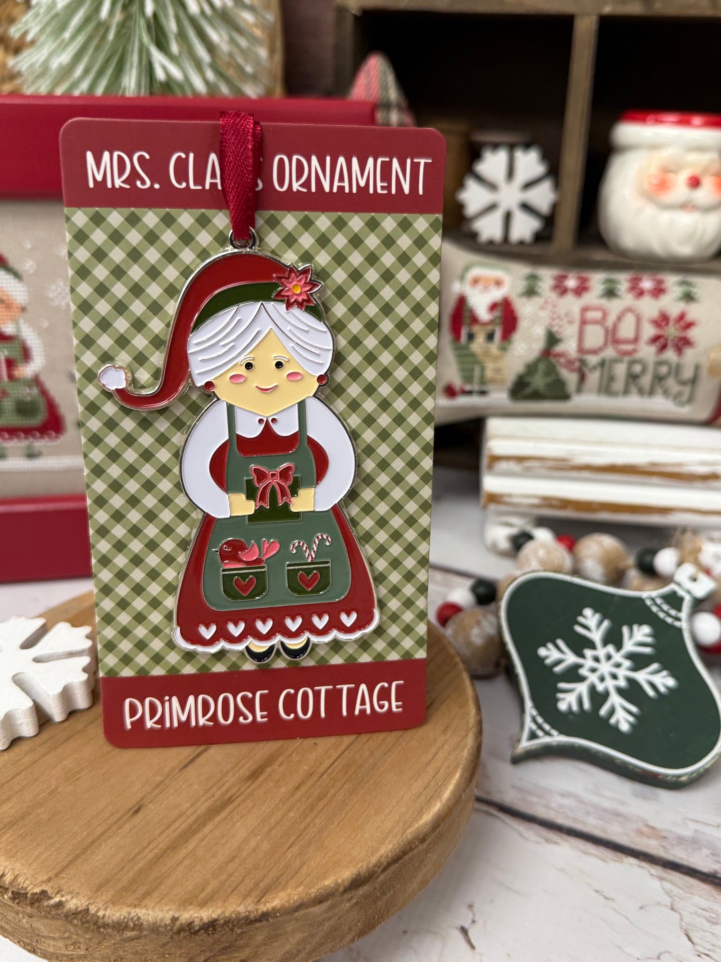 Mrs. Claus Ornament by Primrose Cottage