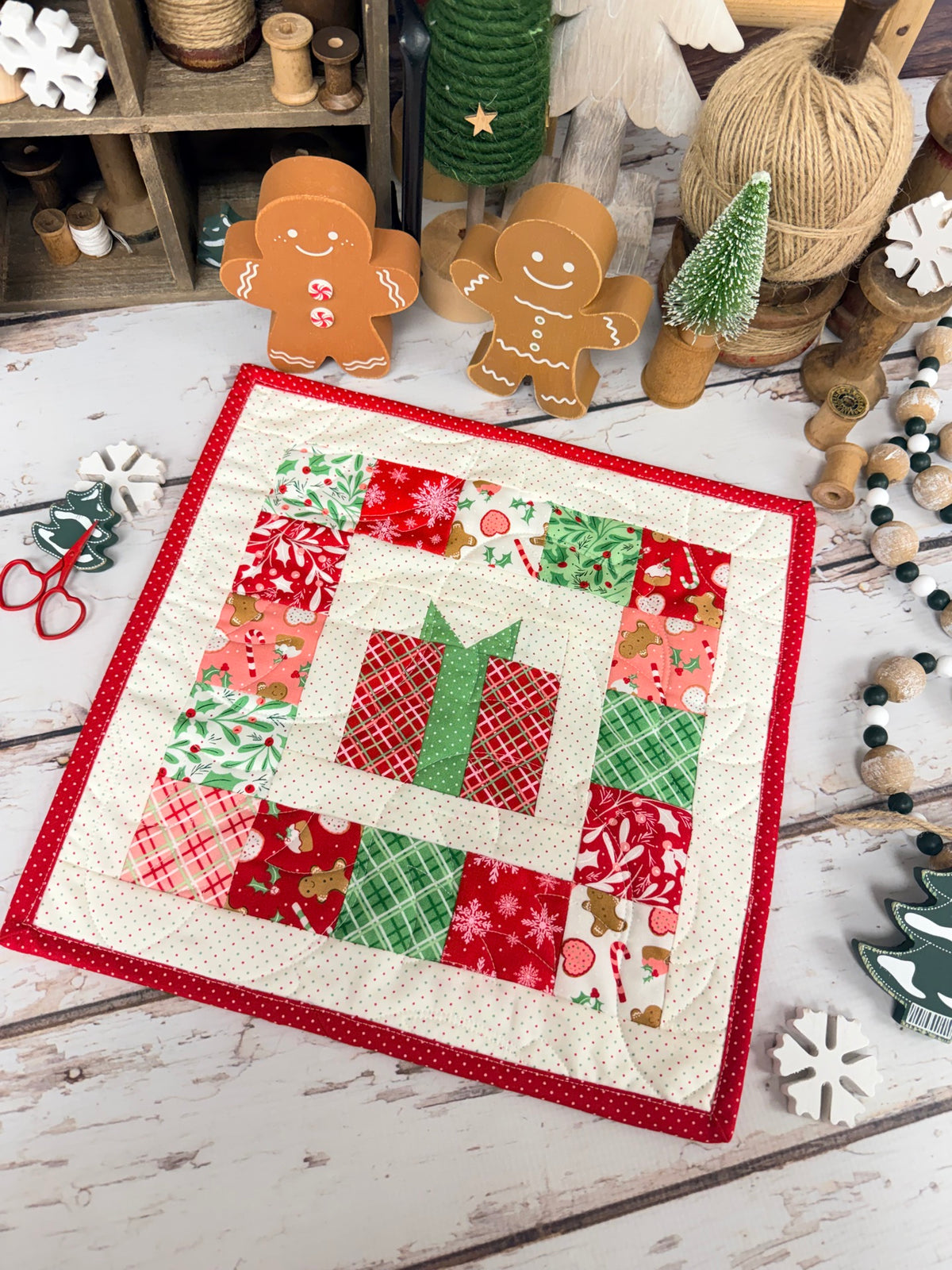 P is for Present Quilt Kit using Merrily On High by Sweetfire Road for Moda Fabrics