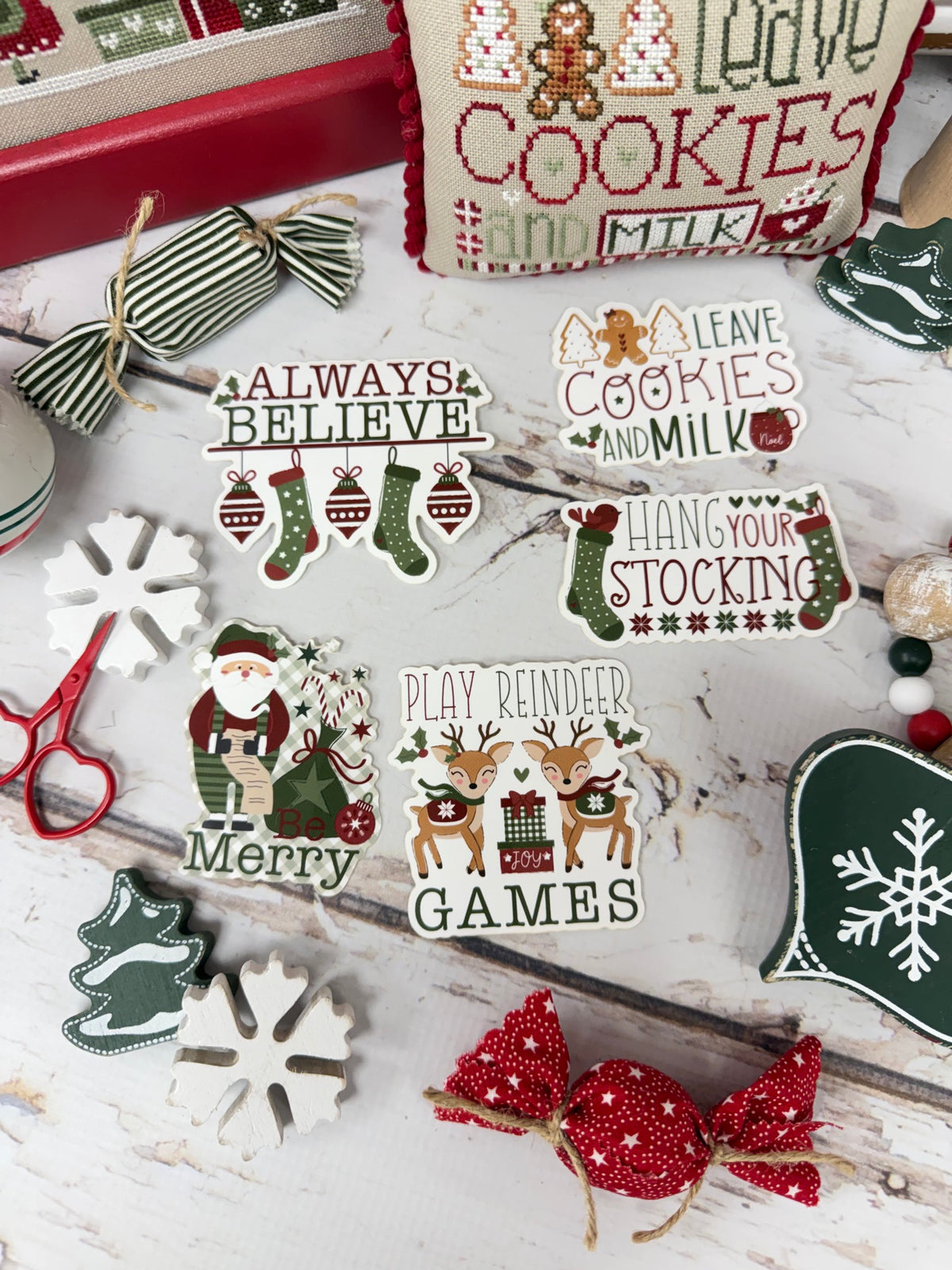 Santa Rules Sticker Pack -  by Lindsey Weight of Primrose Cottage