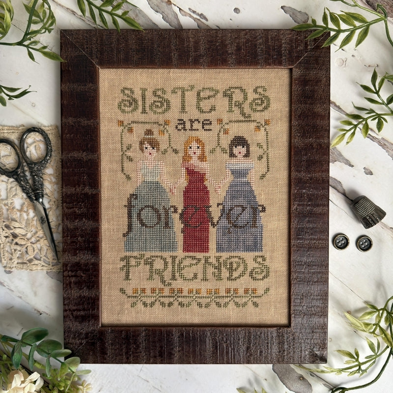 Sisters Are Forever Friends Cross Stitch by Puntini Puntini - Paper Pattern