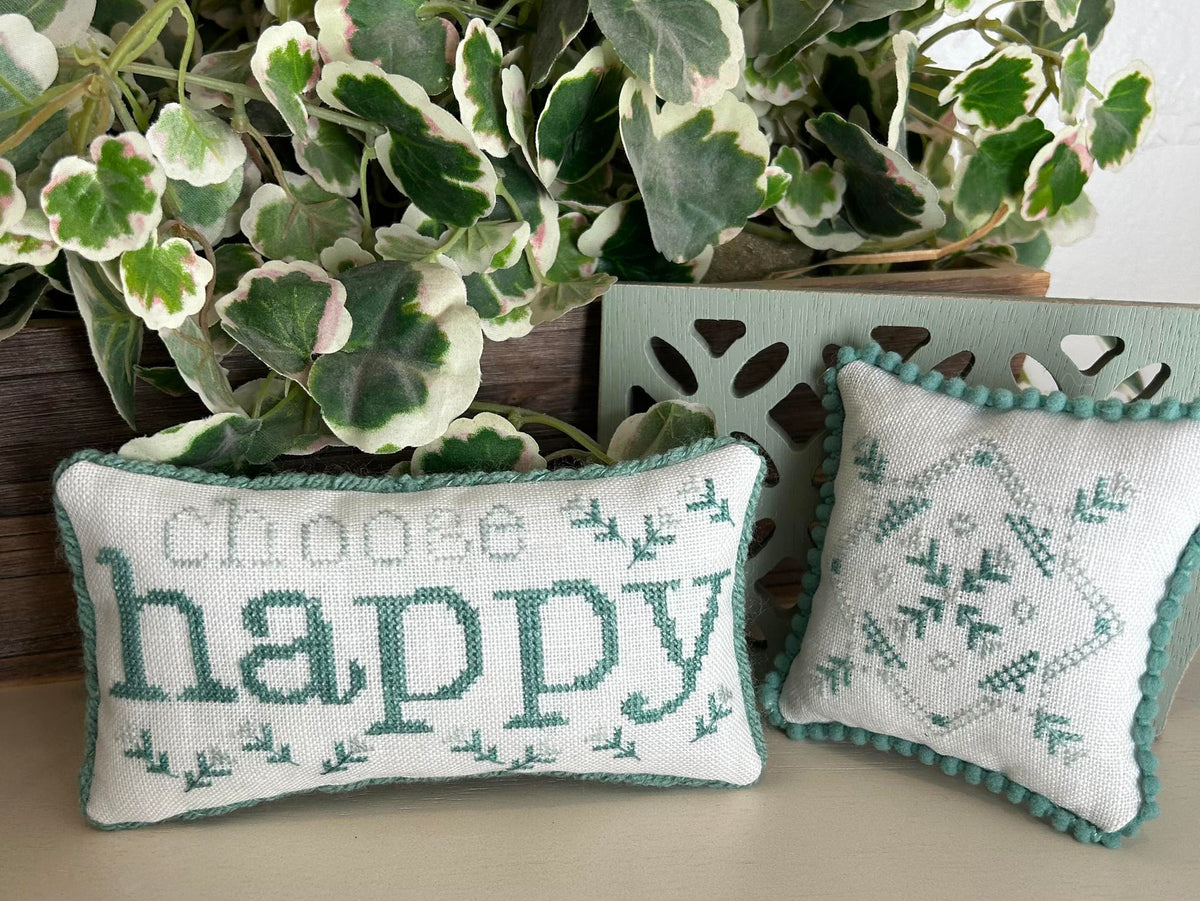 Pre-Order - Choose Happy Cross Stitch by Emily Call Stitching - Paper Pattern