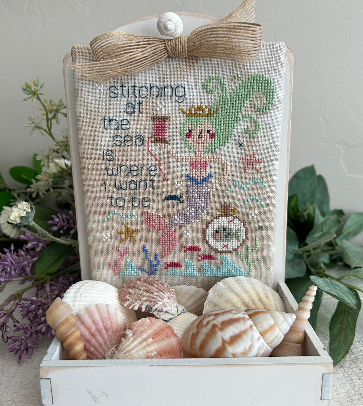 Pre-Order - Stitching at The Sea Cross Stitch by Emily Call Stitching - Paper Pattern