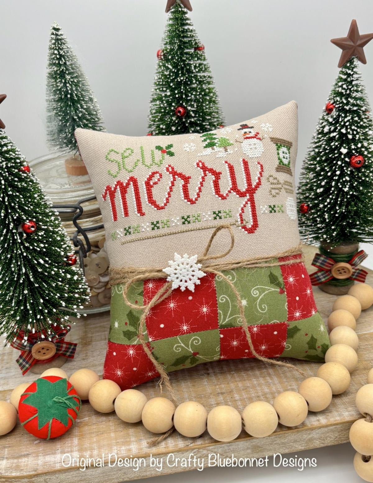 Sew Merry Cross Stitch by Crafty Bluebonnet - Paper Pattern