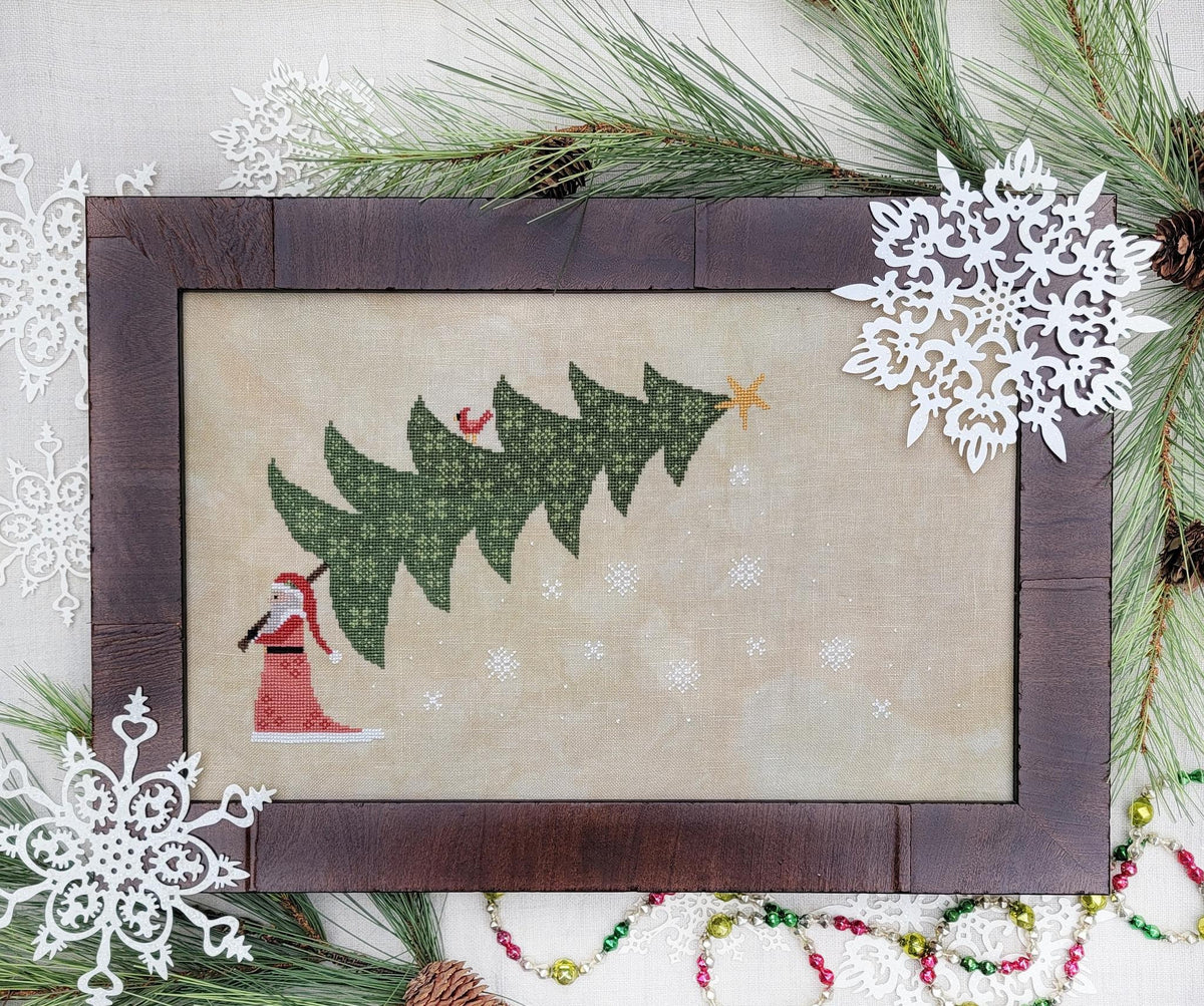 Delivering Christmas Cross Stitch by Hello from Liz Mathews - Paper Pattern