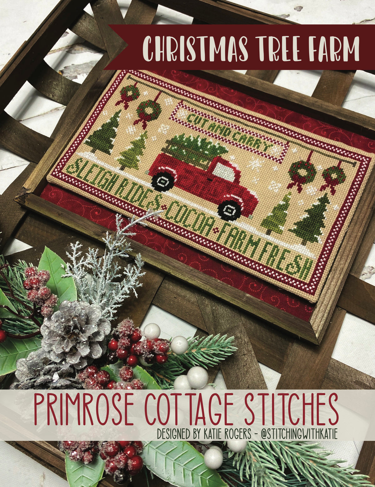 Christmas Tree Farm Cross Stitch by Katie Rogers of Primrose Cottage Stitches - PAPER Pattern PCS-002