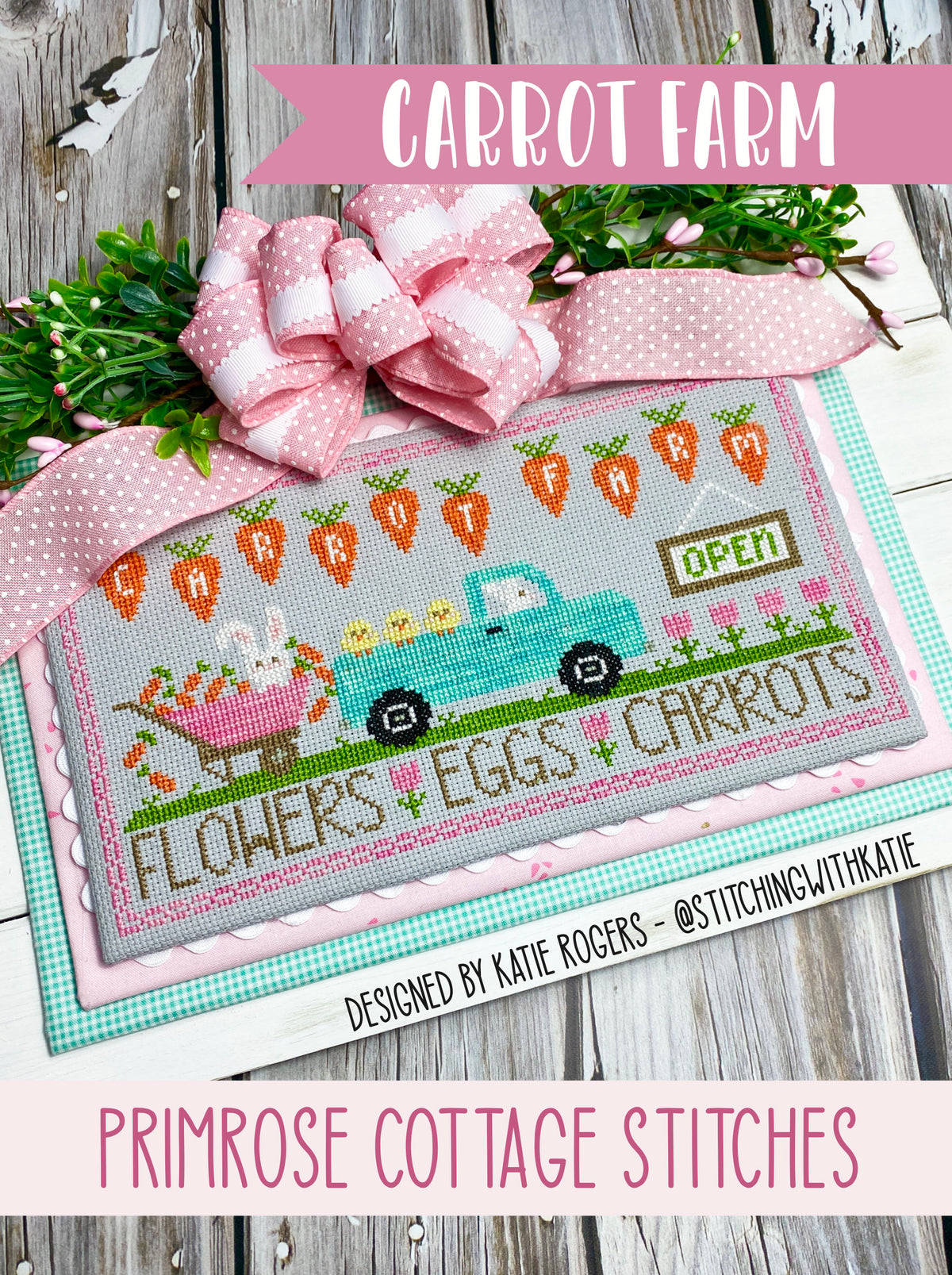 Carrot Farm Cross Stitch by Katie Rogers of Primrose Cottage Stitches - PDF Pattern