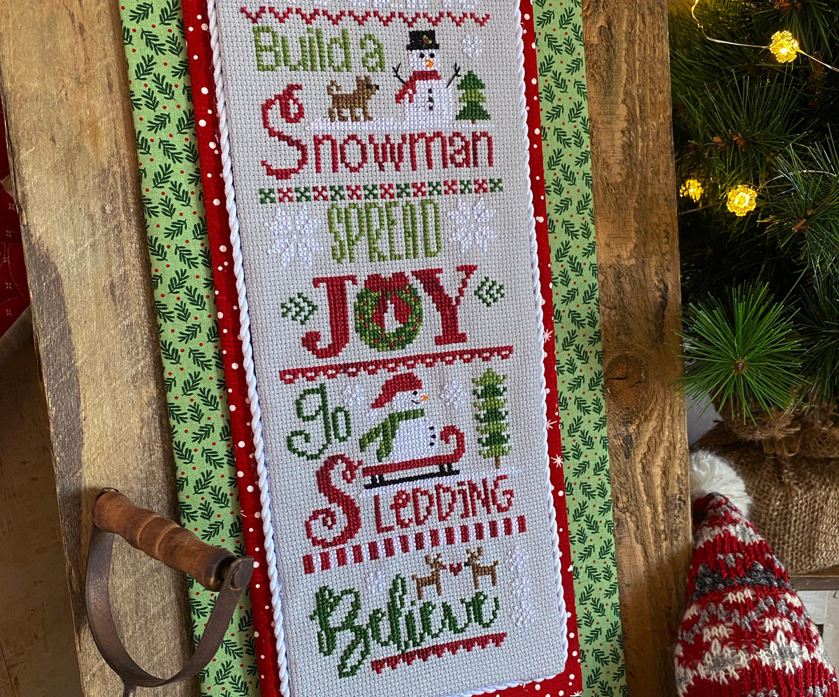 Christmas Rules Cross Stitch by Lindsey Weight of Primrose Cottage Stitches - PAPER Pattern PCS-012