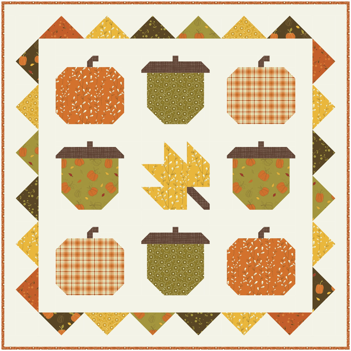 Hello Autumn by Lindsey Weight of Primrose Cottage Quilts - Quilt PDF Pattern