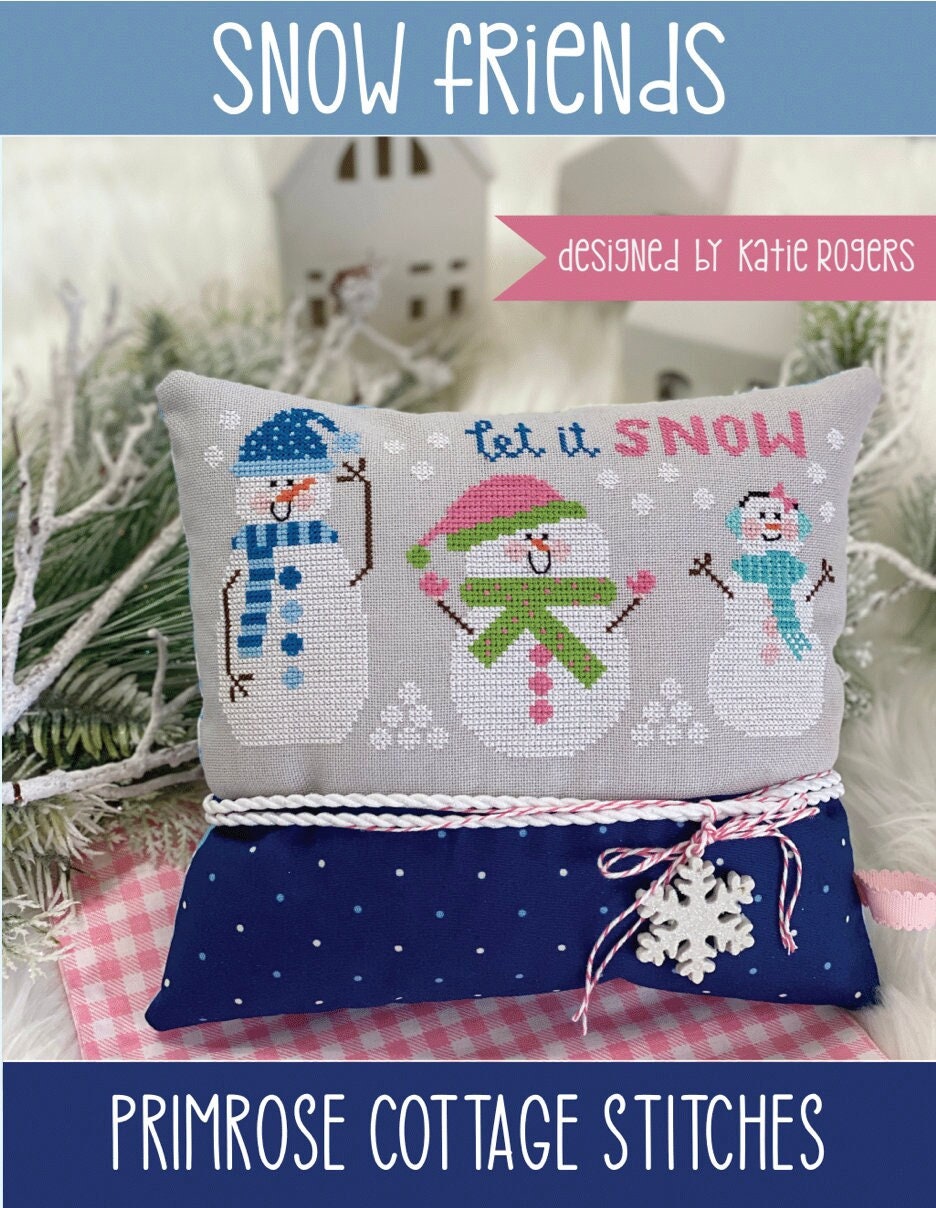 Snow Friends Cross Stitch by Katie Rogers of Primrose Cottage Stitches - PDF Pattern