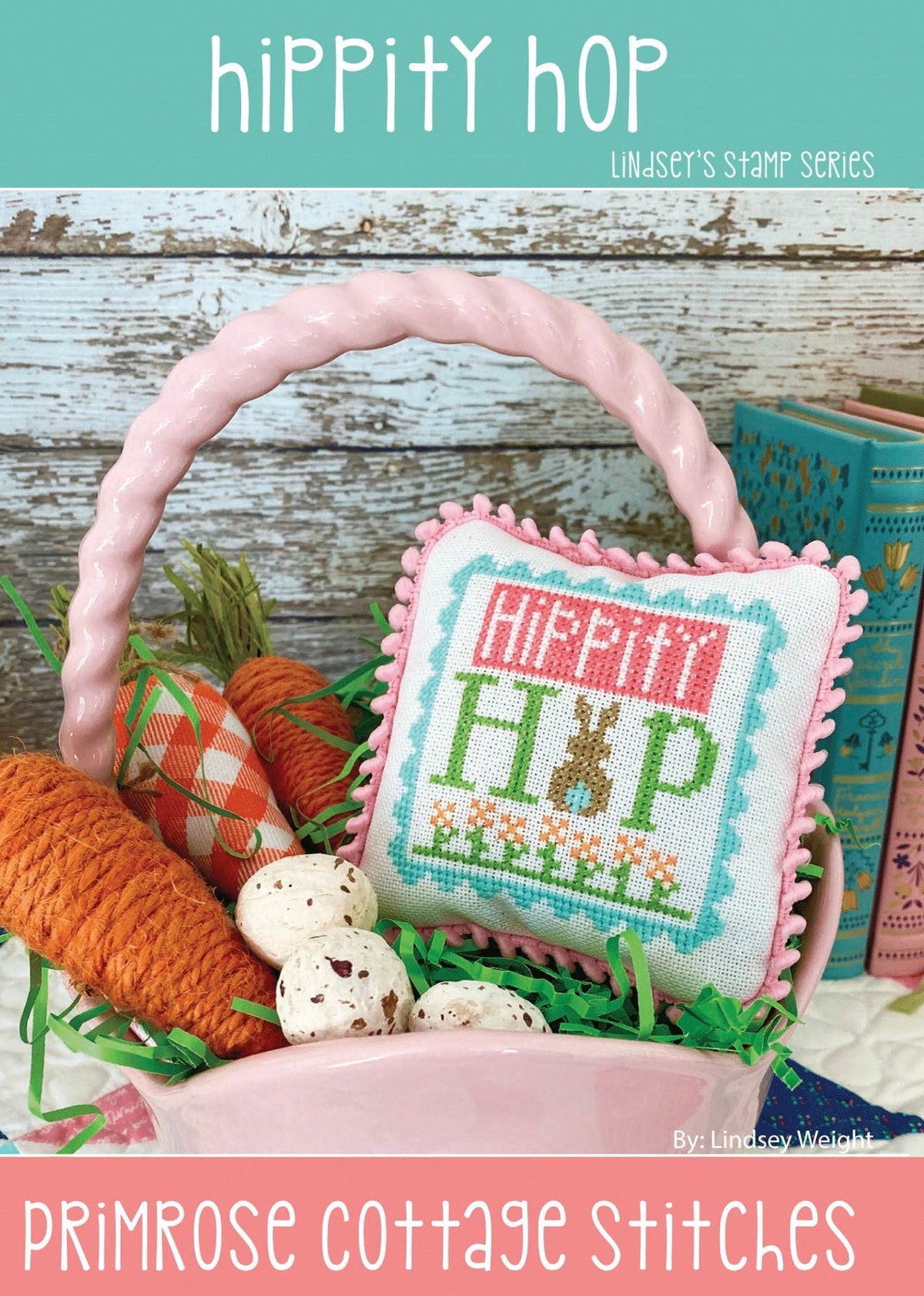 Hippity Hop Cross Stitch Easter Stamps by Lindsey Weight of Primrose Cottage - PAPER Pattern PCS-068