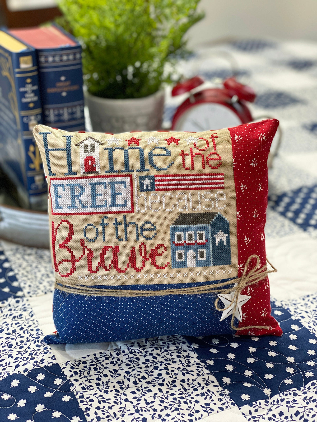 Home of the Free Cross Stitch - Patriotic - by Lindsey Weight - PAPER Pattern PCS-075